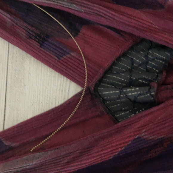 Free People Modal Bohemian Tunic Swim Coverup Surplice Sequin Purple Pink S - Picture 7 of 16